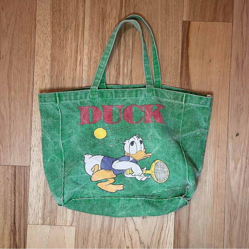 Vintage Green Daffy Duck Tote
